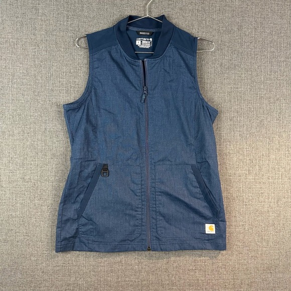 Carhartt Rugged Flex Modern Fit Vest Womens Size Small Blue Work - Picture 1 of 7